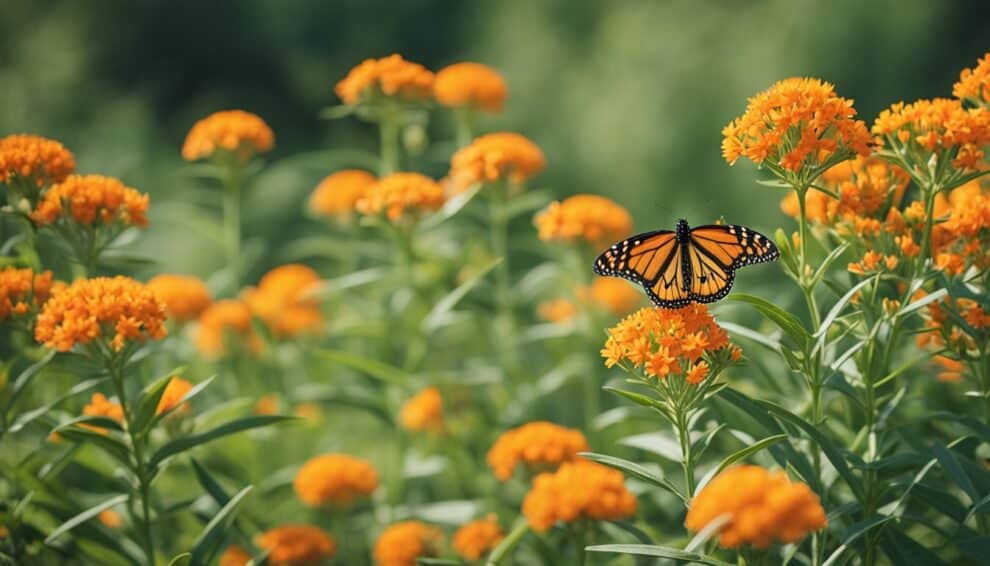 Asclepias Tuberosa Attracting Monarchs With Butterfly Weed