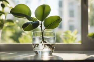 Rubber Plant Propagation Ficus Elastica Growing Tips